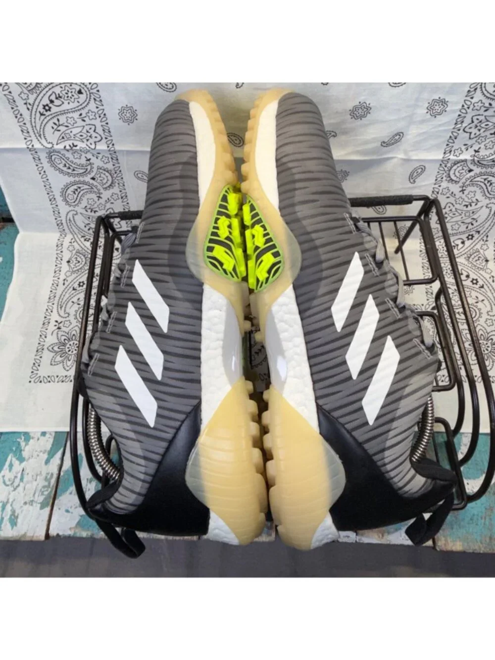 Adidas CodeChaos Spikeless Golf Shoes Men Sz 12 Gray Black Sneakers EE9103 EUC